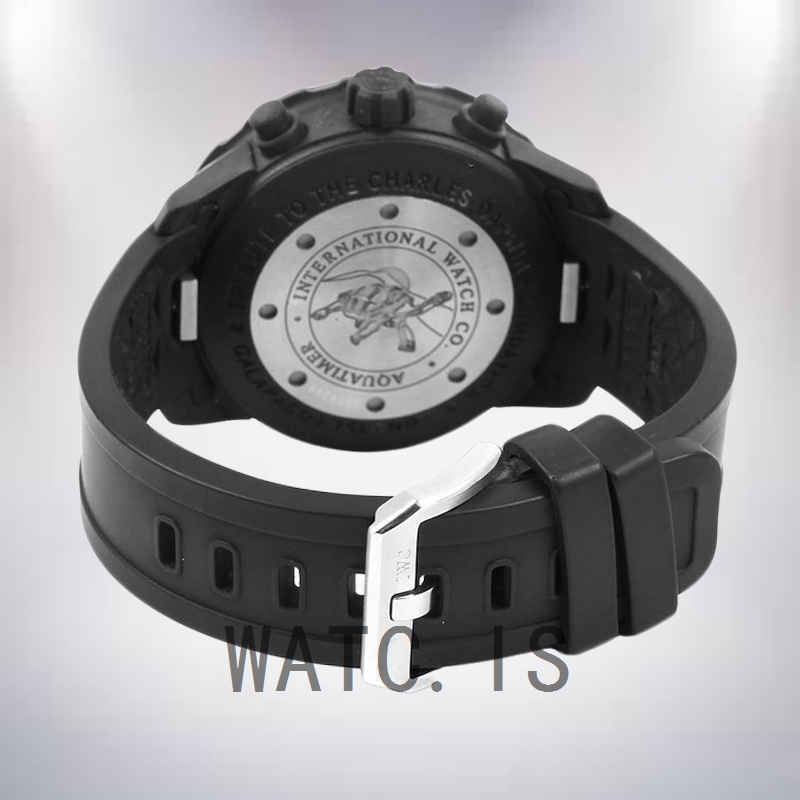 IWC Aquatimer Men's 45mm IWC376705 Rubber Band Black Dial