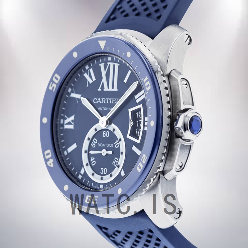 Cartier Calibre WSCA0011 42mm Men's Rubber Band