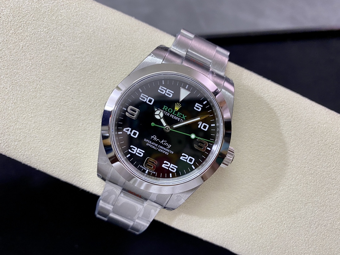 Rolex Air-King Stainless Steel Black Arabic Dial 116900 40mm Mens Replica Watch