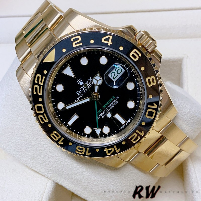 Rolex GMT Master II 116718LN Oyster Bracelet Black Dial 40mm Mens Replica Watch