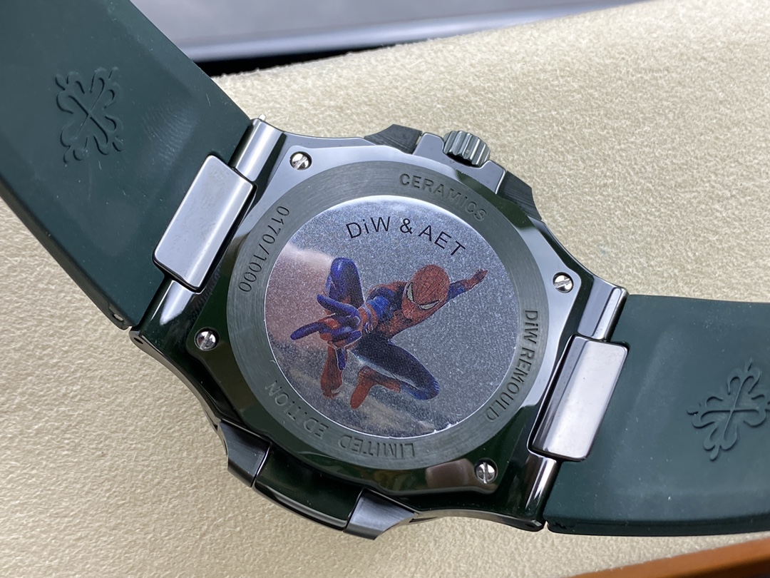 Patek Philippe Nautilus Green Rubber White Dial 5711 40MM Watch