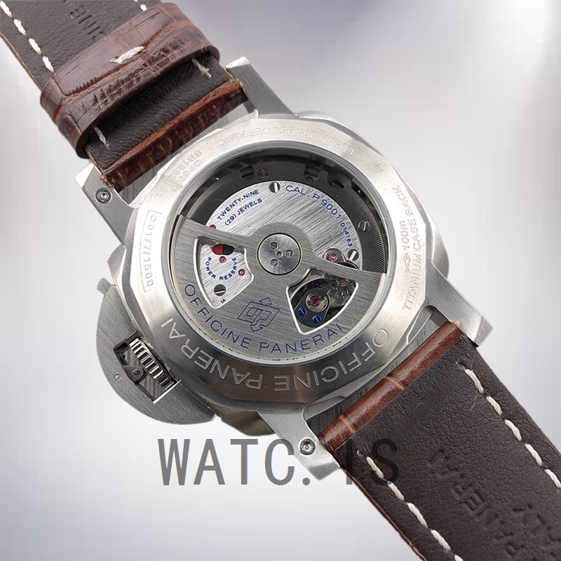 Panerai Luminor GMT 44mm Men's PAM00531 Leather Strap Black Dial