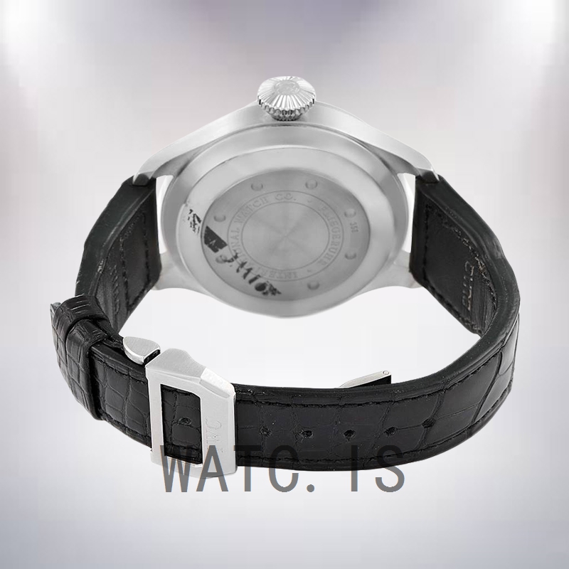 IWC Pilot 43mm Men's IW500401 Black Dial Leather Strap