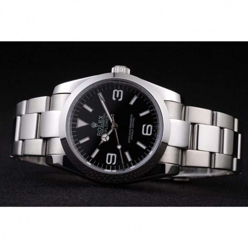 Replica Rolex Explorer 36mm Black Dial 98087