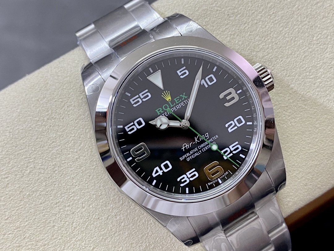 Rolex Air-King Stainless Steel Black Arabic Dial 116900 40mm Mens Replica Watch
