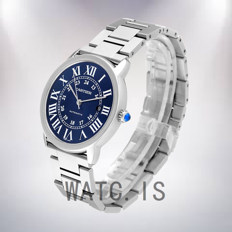 Cartier Ronde Men's 36mm WSRN0023 Blue Dial