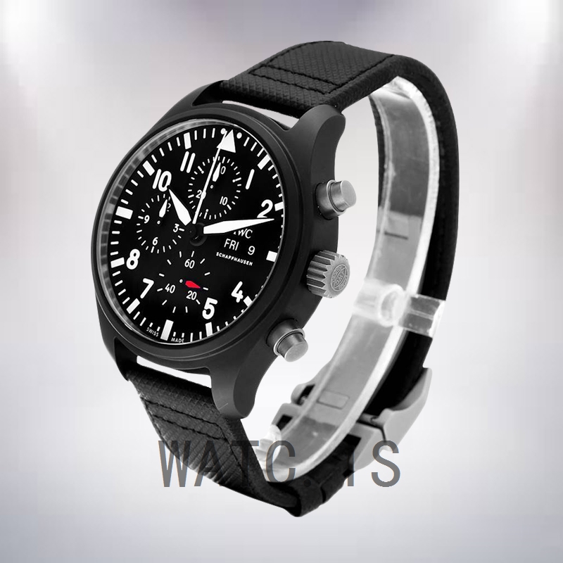 IWC Pilots Chrono IW389101 Men's 43mm Black Dial Automatic