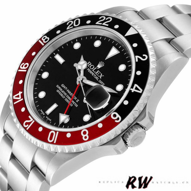 Rolex GMT-Master II 16710 Black Dial Black Red Coke Bezel 40MM Mens Replica Watch