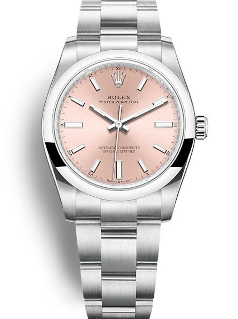Replica Rolex Oyster Perpetual Lady 34mm Pink Dial 124200