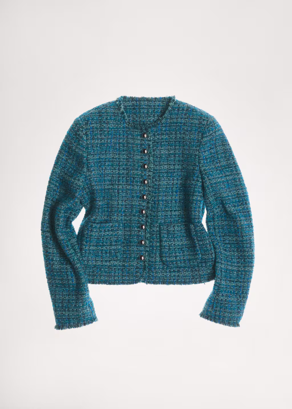 Pocket tweed jacket - Petrol Blue