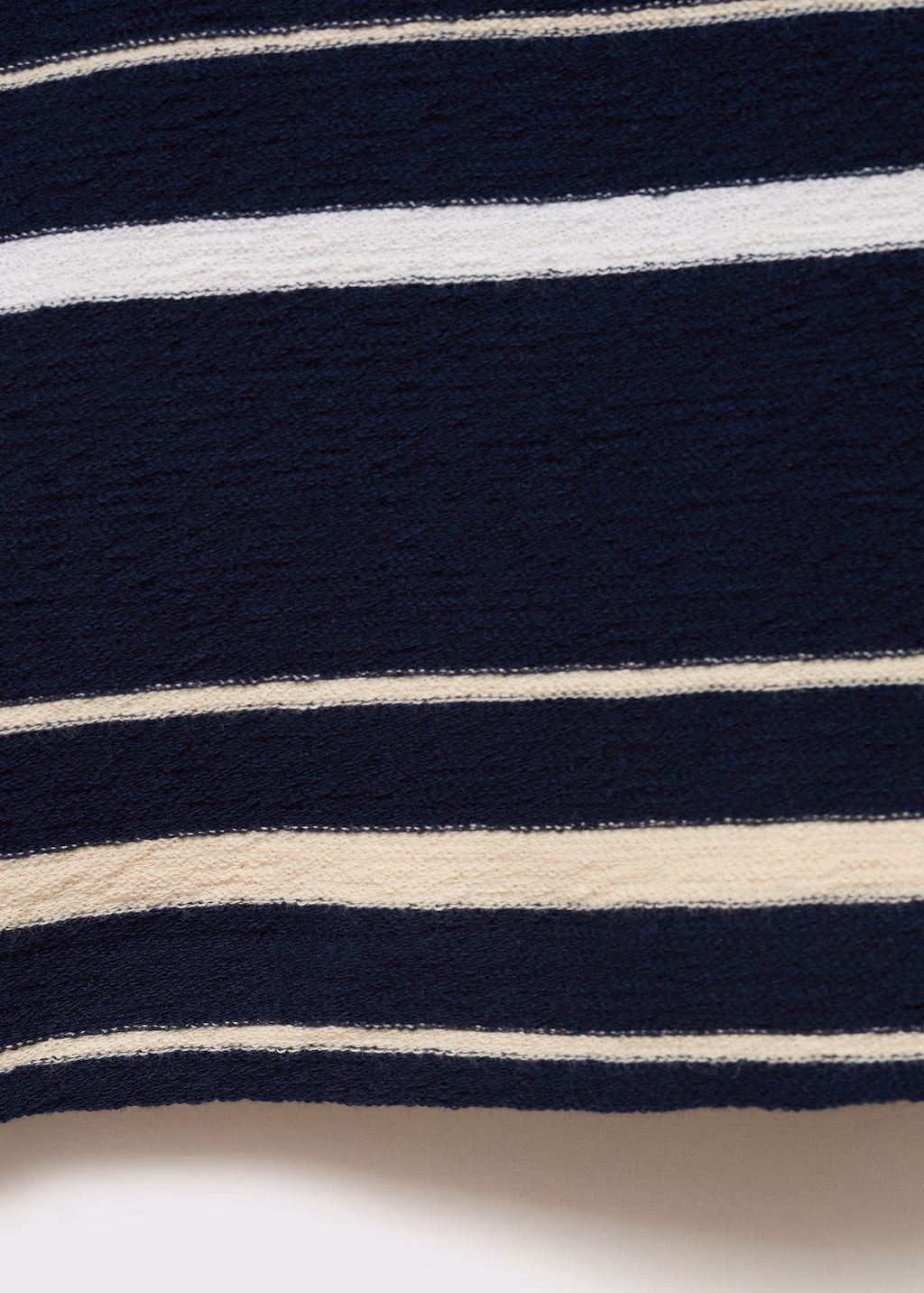 100% cotton regular-fit striped t-shirt - Ecru