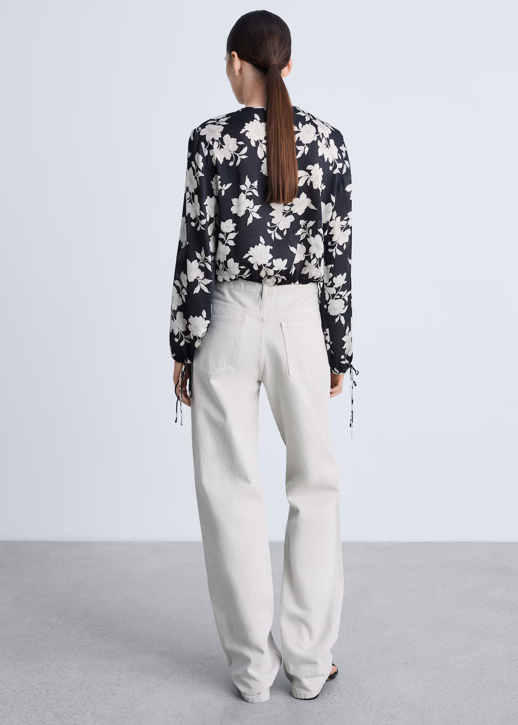 Floral print blouse - Black