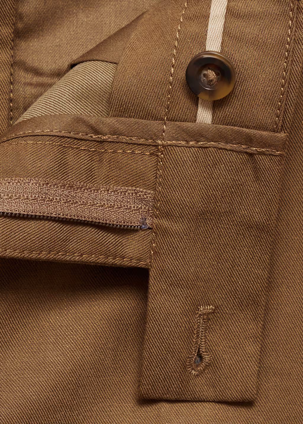 Regular-fit cotton trousers - Dark Navy