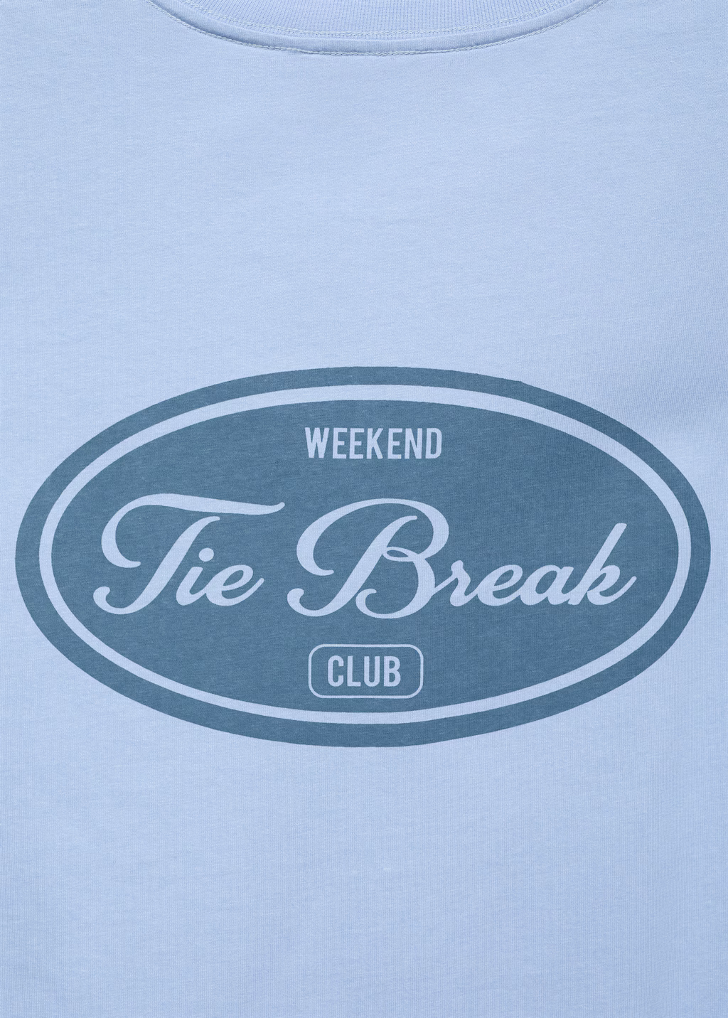 Message cotton T-shirt - Sky Blue