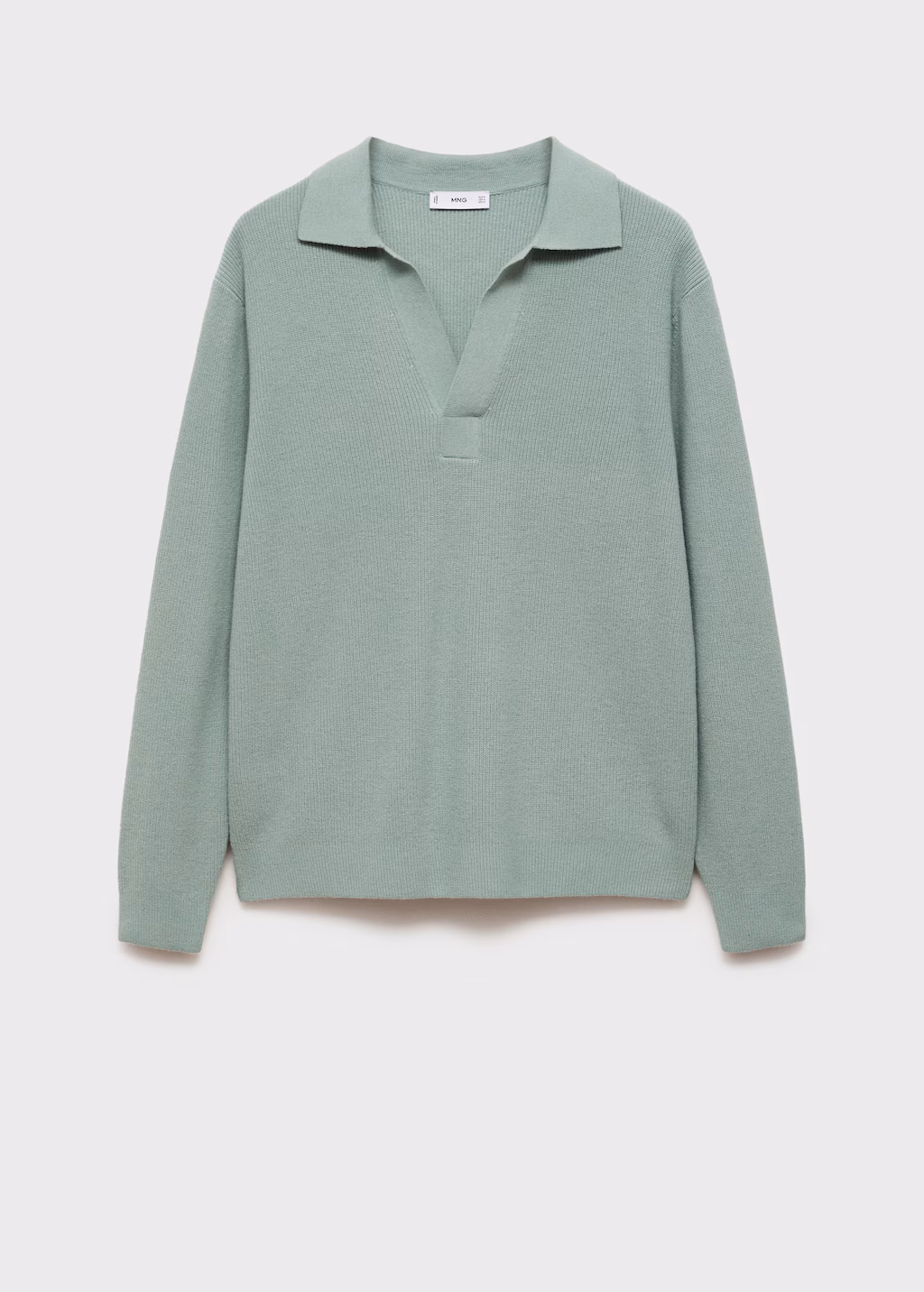 Knitted wool blend polo sweater - Dark Navy