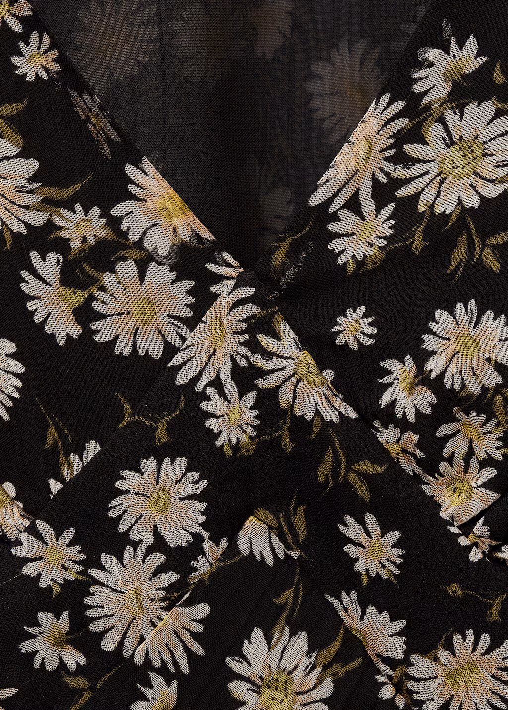 Floral-print straight-fit midi-dress - Black