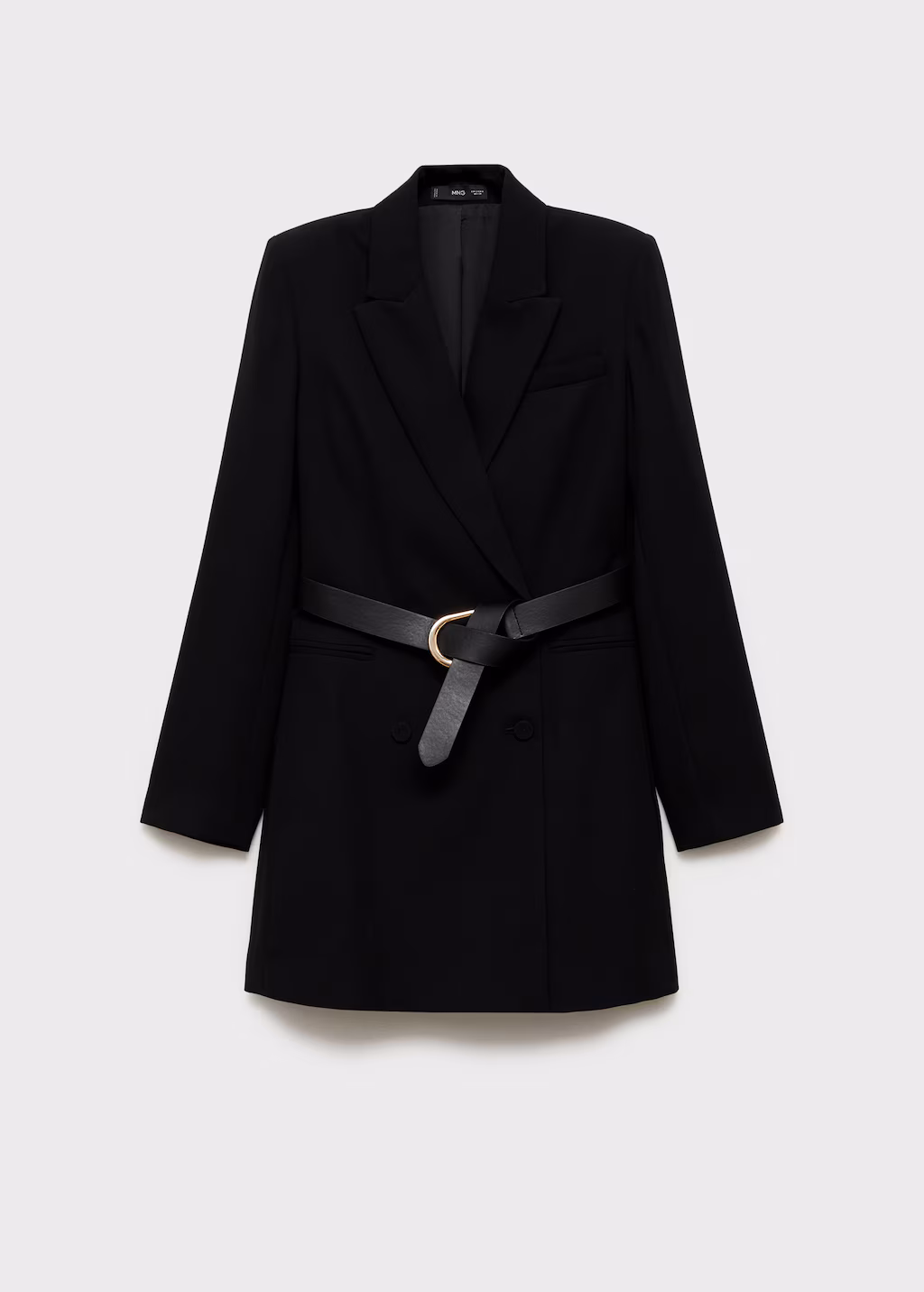 Belted blazer dress - Black
