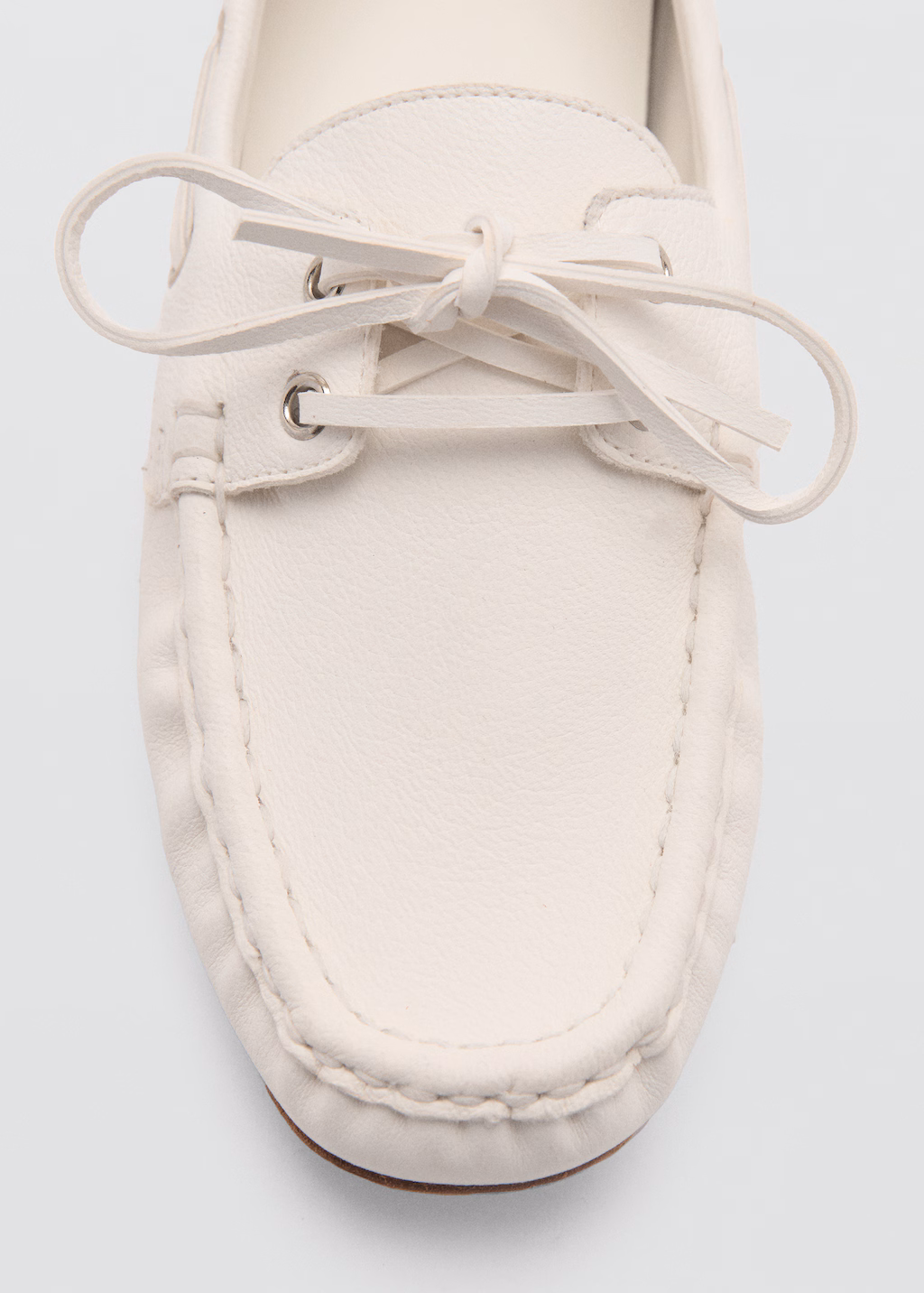 Suede boat shoes with laces - Medium Brown