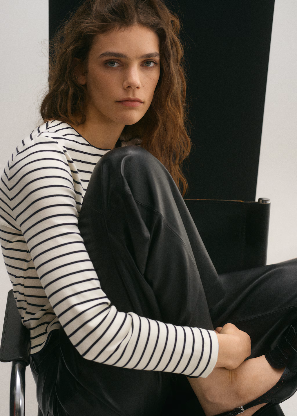 Stripped knit cardigan - Dark Navy