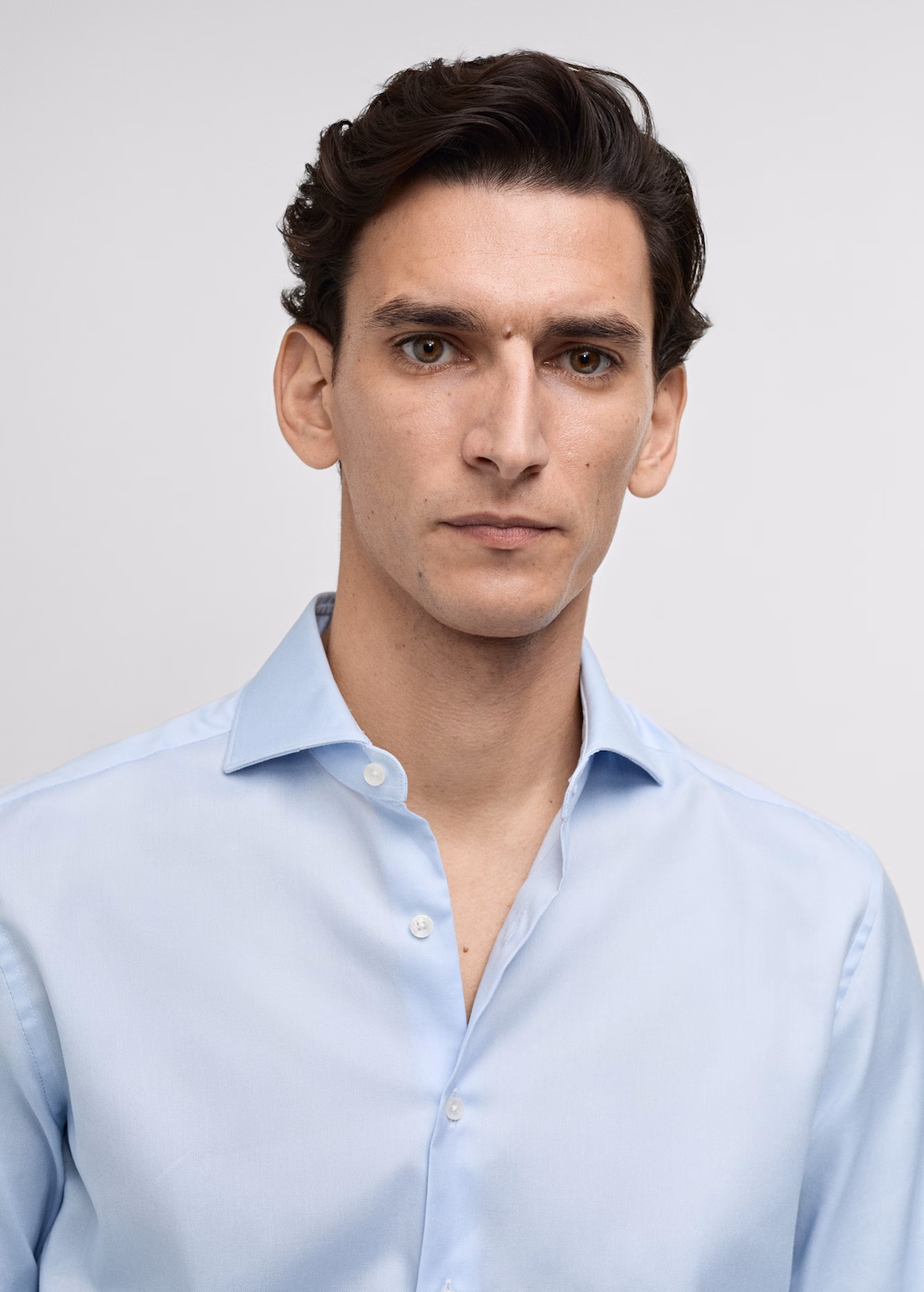 Slim fit structured suit shirt - Sky Blue