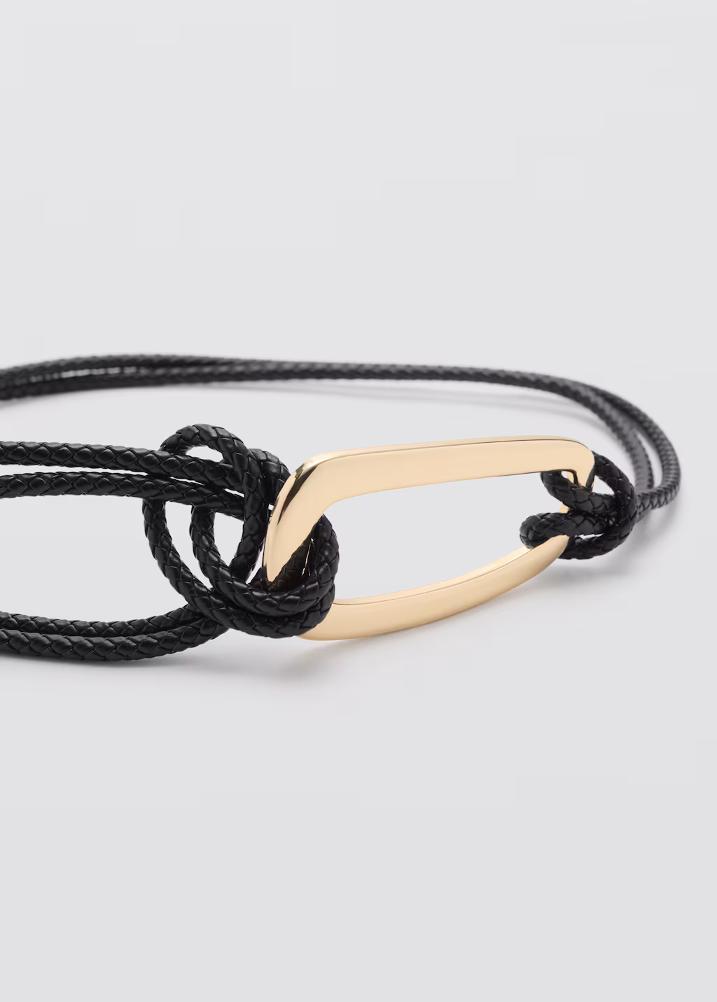 Oval buckle belt - Black