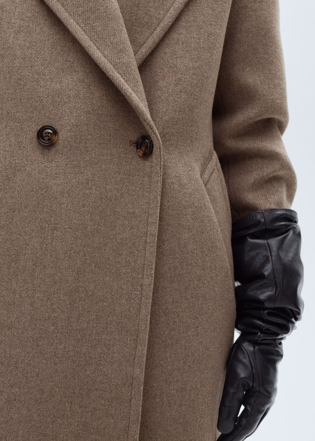 Lapels wool coat - Grey