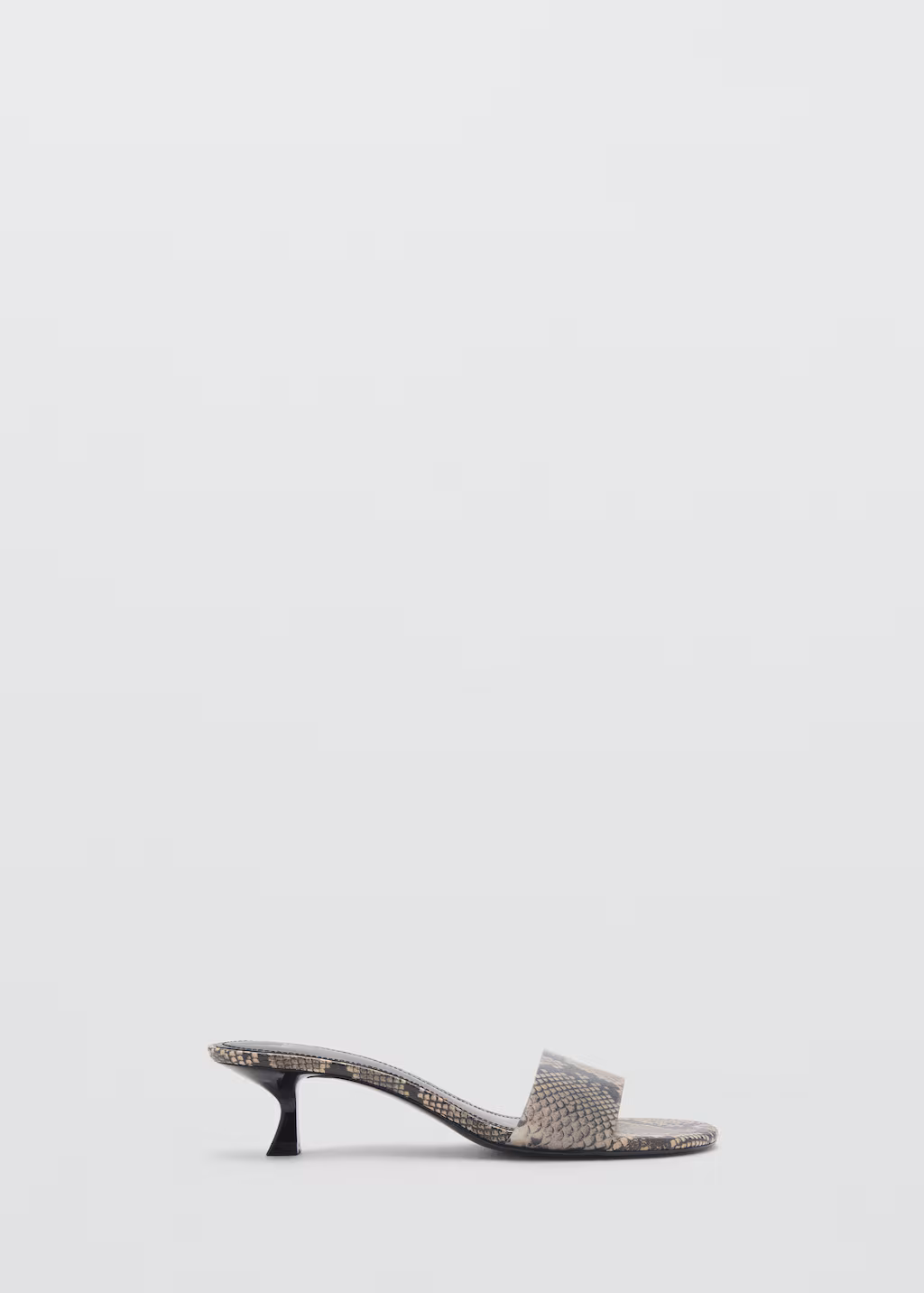 Animal-print sandals with strap - Beige