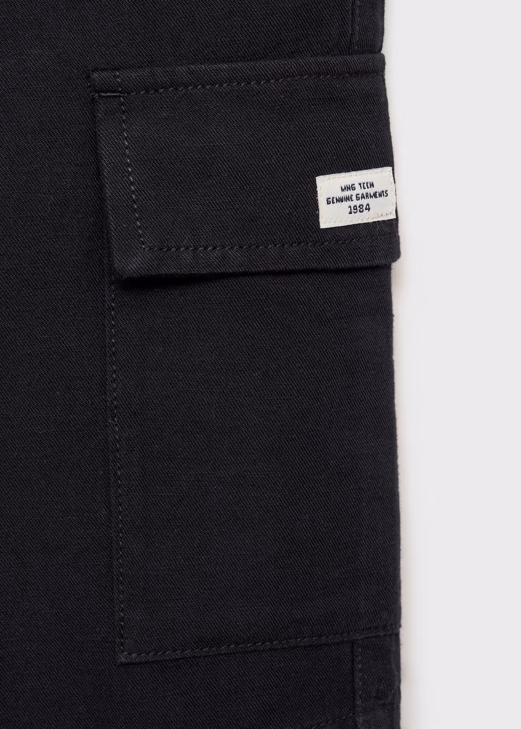 Cotton linen cargo shorts - Black