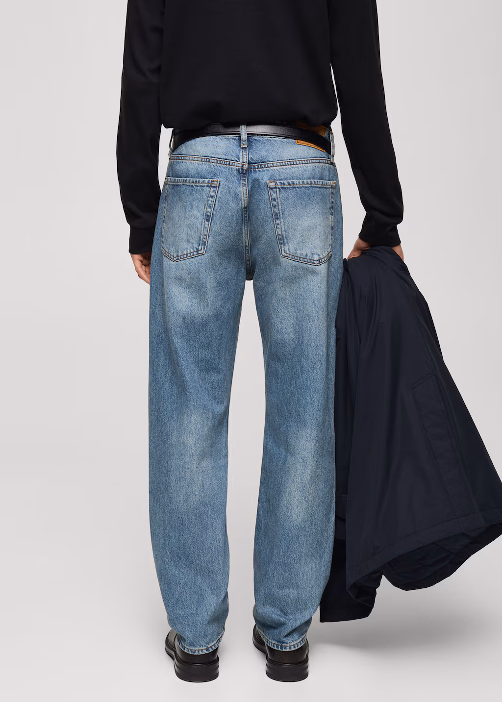 Moby straight-fit black jeans - Black denim