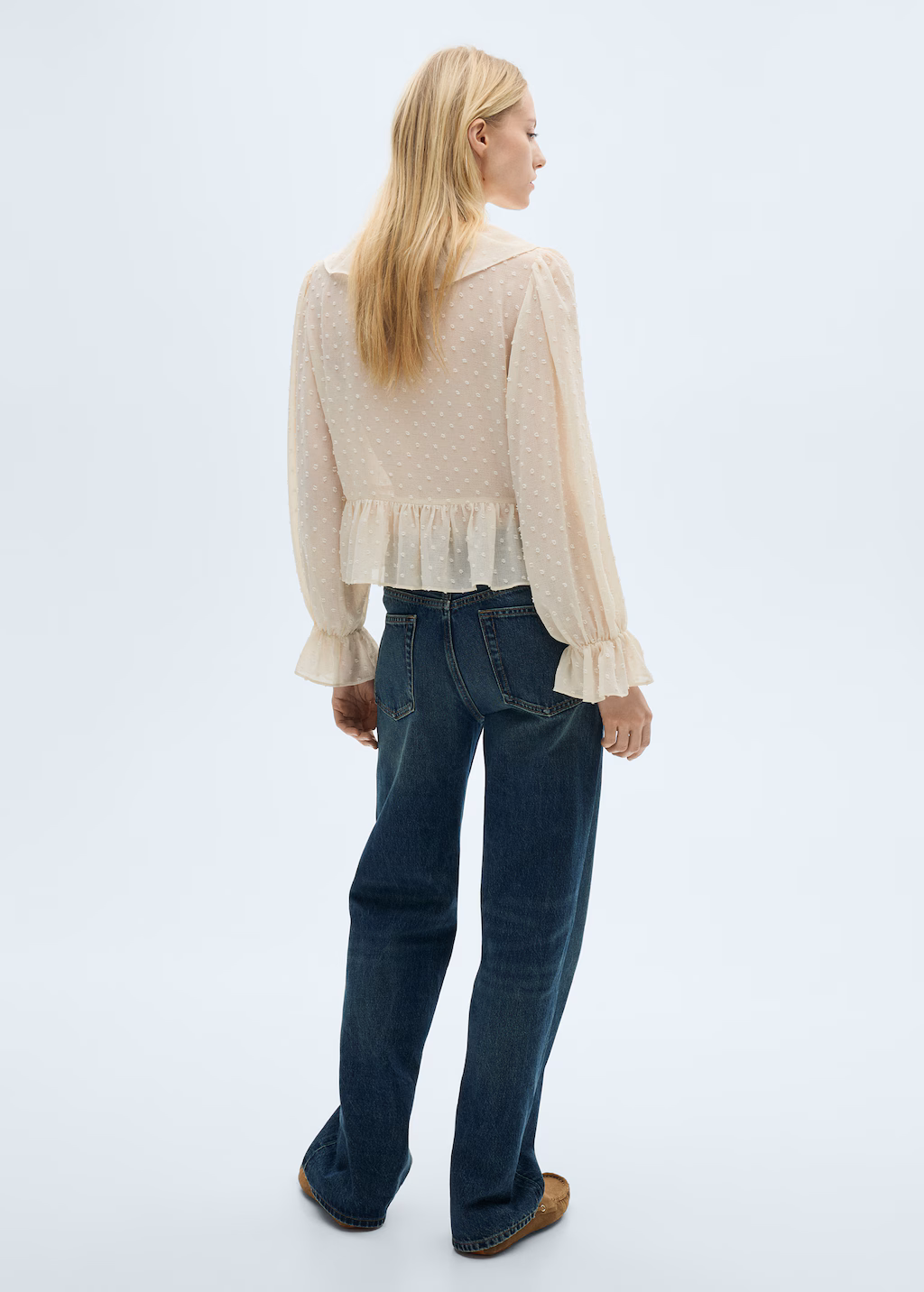 Ruffled blouse - Khaki