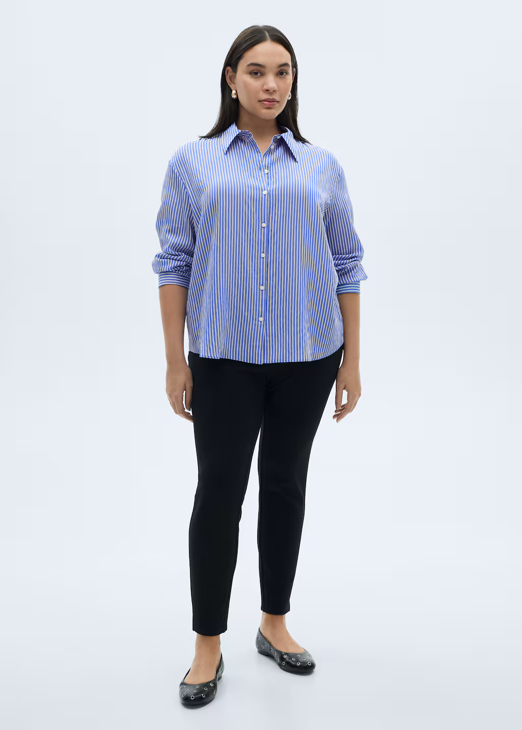 Striped straight shirt - Red