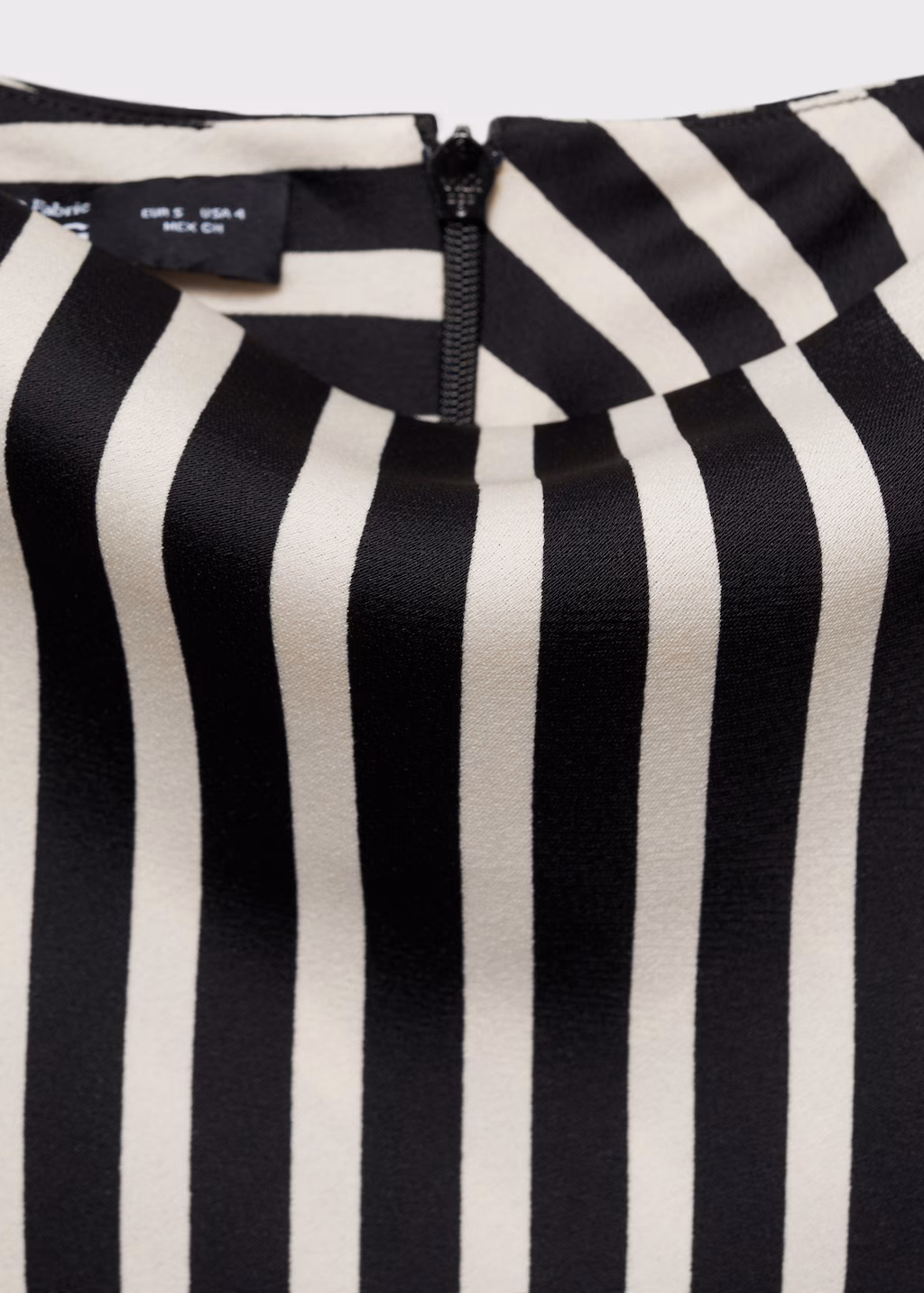 Striped perkins-neck blouse - Black