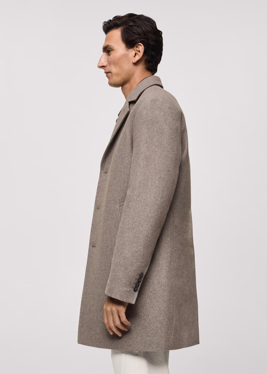 Quilted wool inner coat - Dark Navy