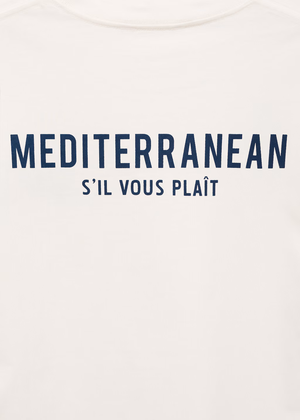 Cotton t-shirt with printed message - Off White