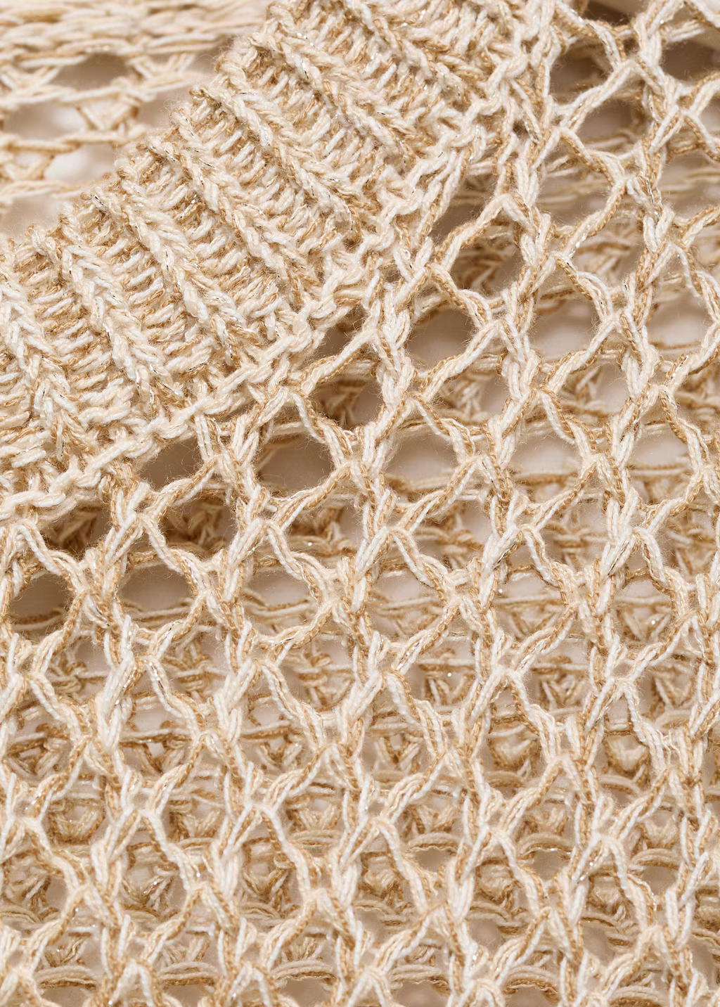 Openwork knit sweater - Beige