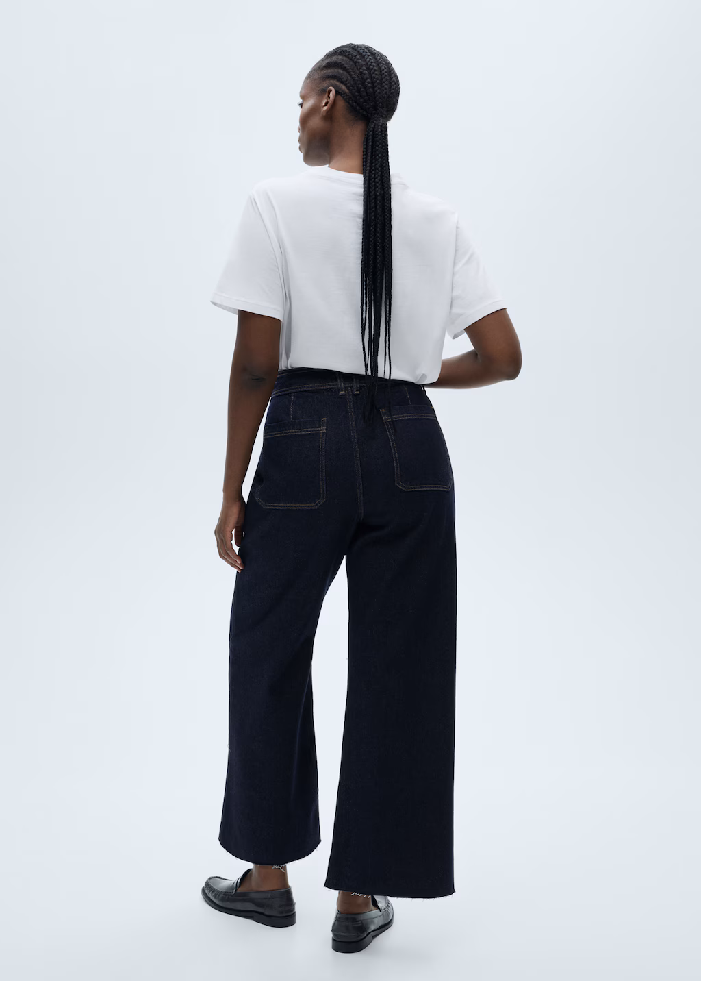 Catherin culotte high-rise jeans - Black denim