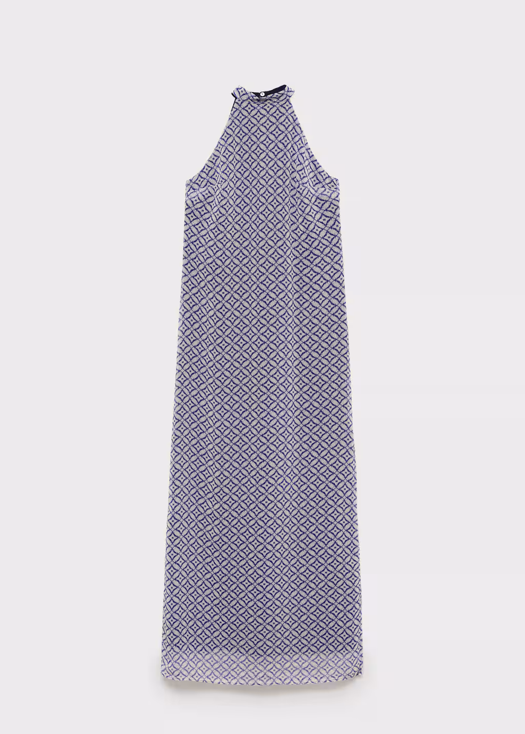 Long printed dress - Ink Blue