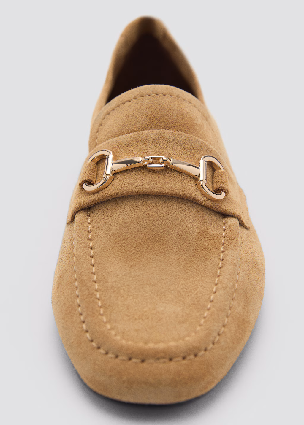 Buckle leather moccasins - Beige
