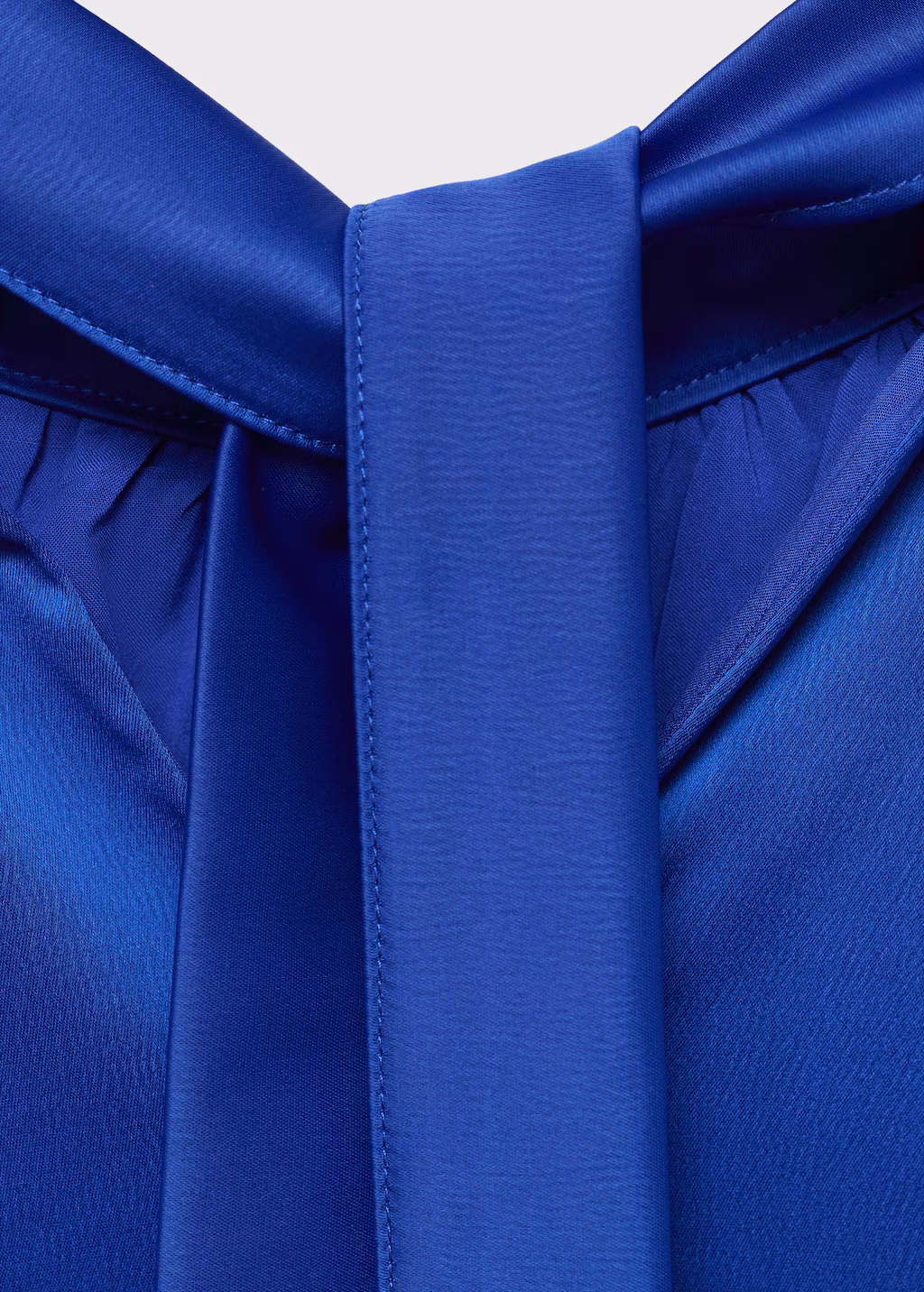 Long halter-neck dress - Vibrant blue
