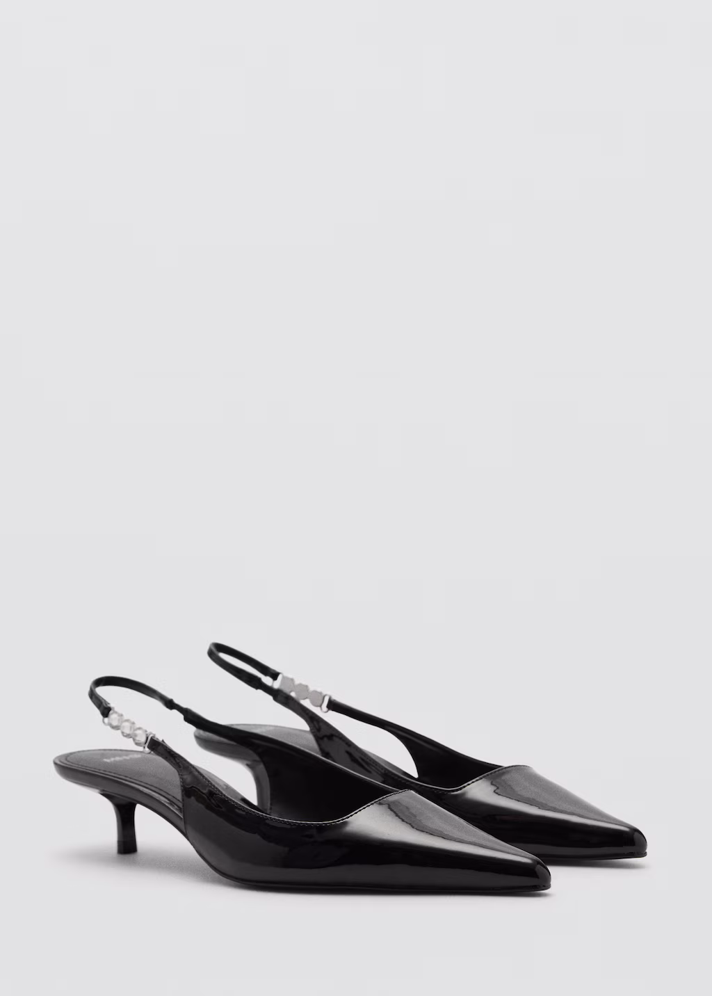 Kitten shoe with rhinestone detail - Black