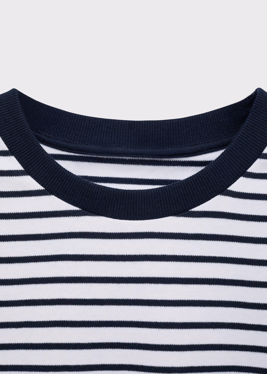 Striped short-sleeved cotton t-shirt - Blue