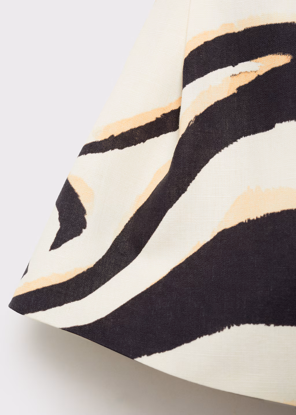 Zebra-print linen-blend waistcoat - Beige