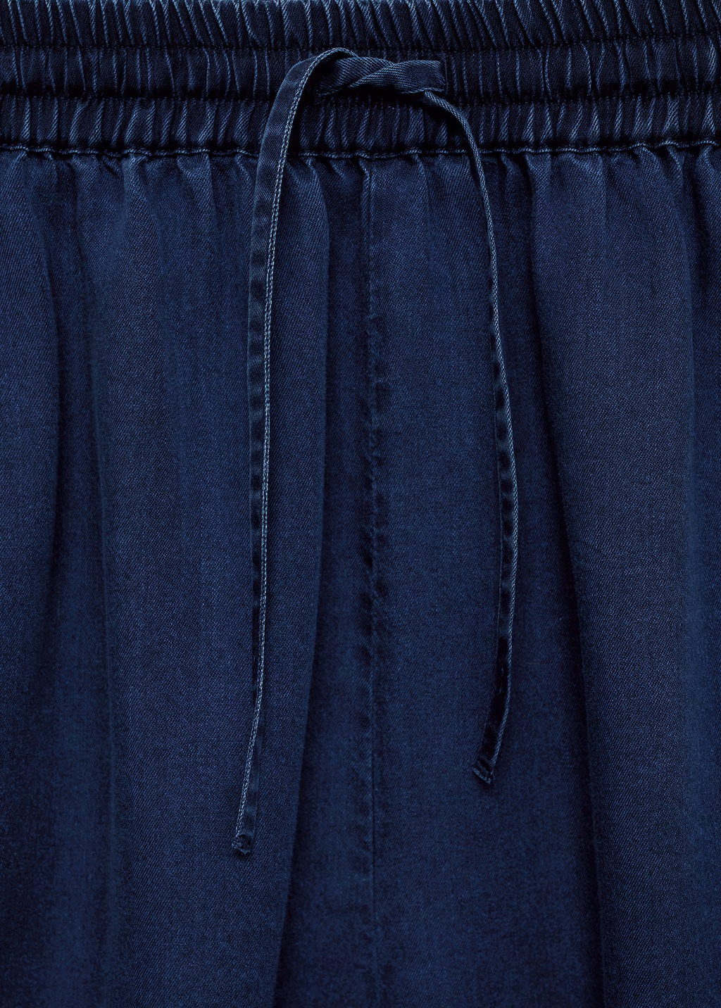 Lyocell shorts with elastic waist - Dark Blue