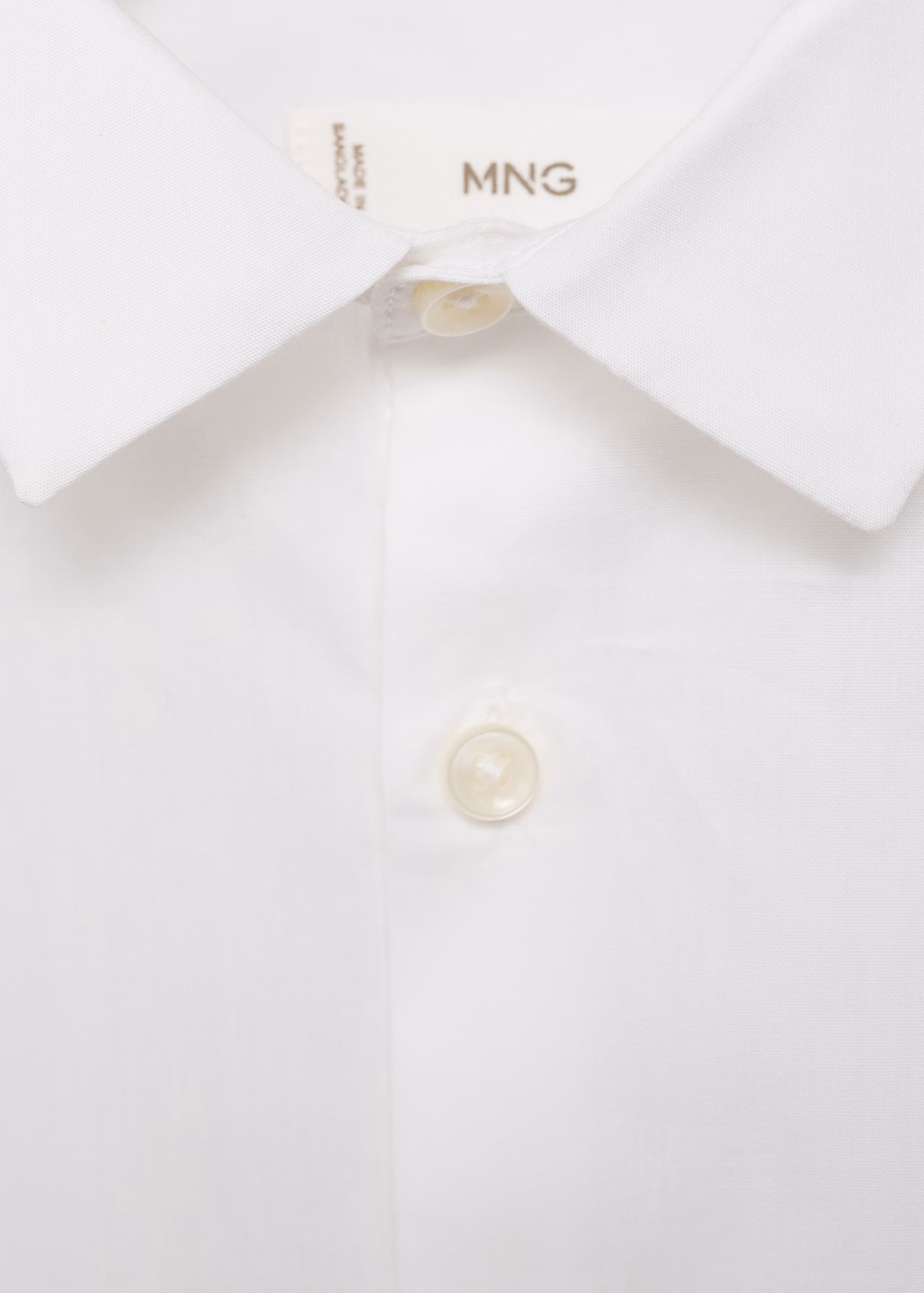 100% cotton dress shirt - White
