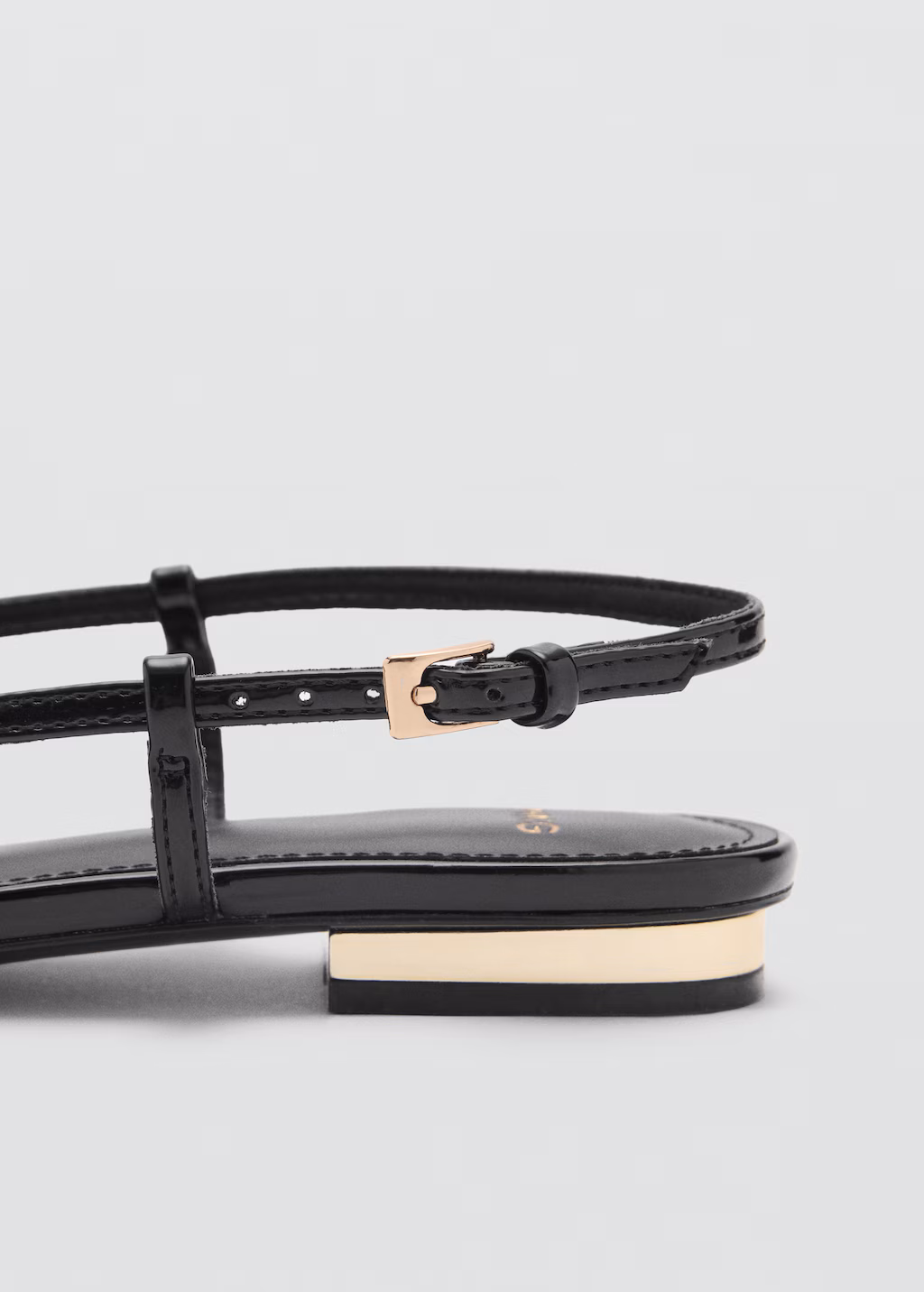 Ballet flats with decorative bow tie - Nude