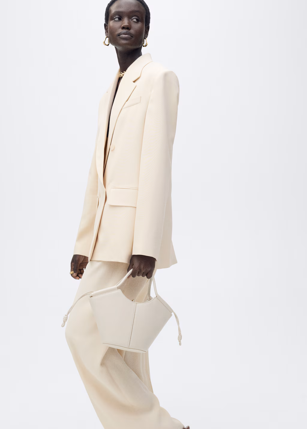 Double-breasted suit jacket - Vanilla