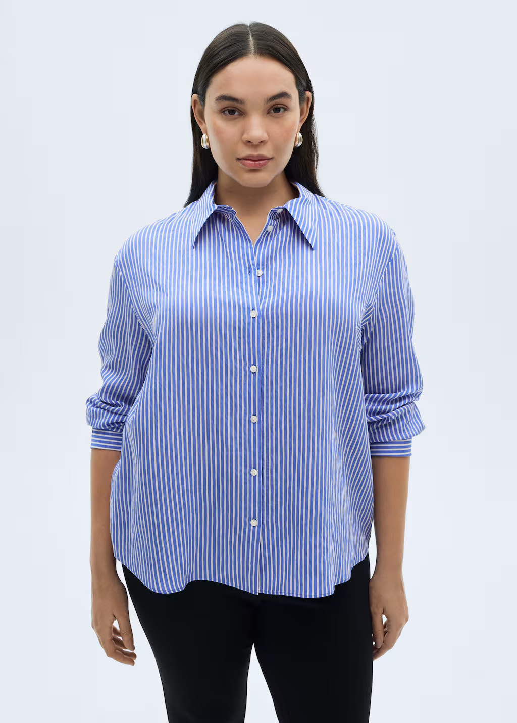 Striped straight shirt - Red