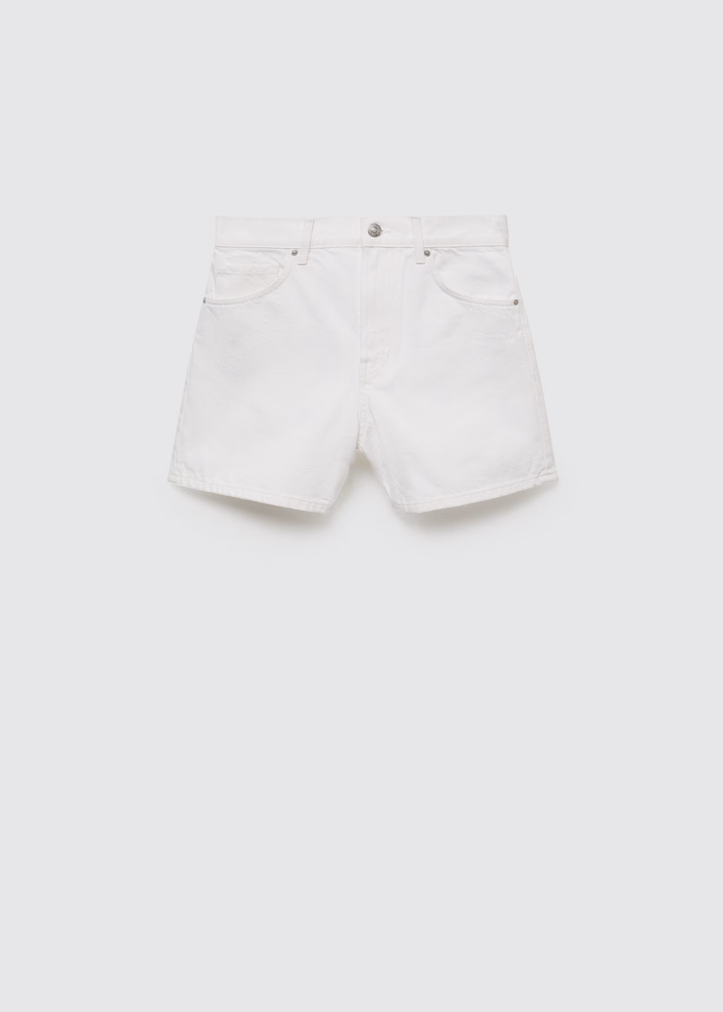 High-rise denim shorts - Black denim
