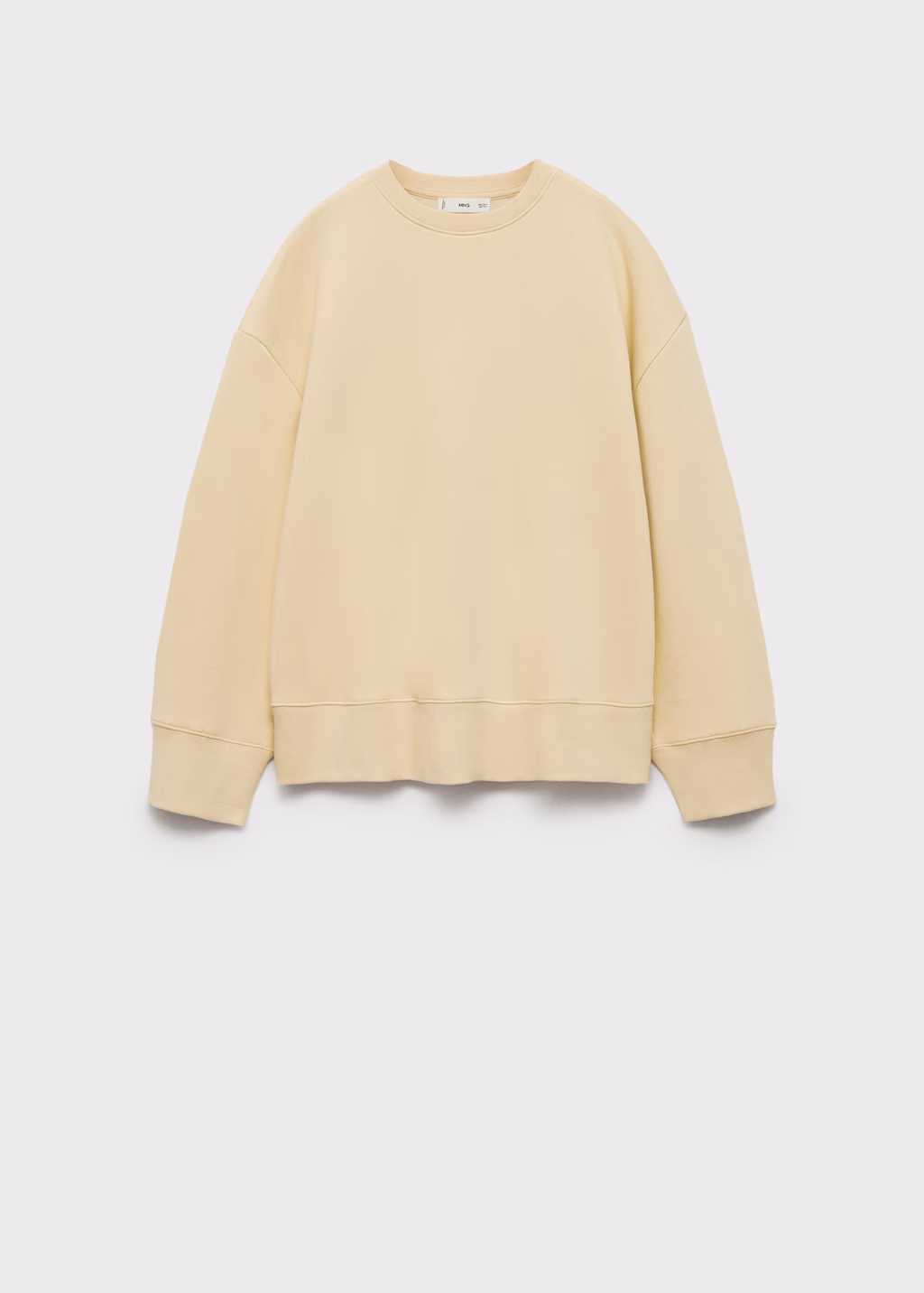 Oversize cotton sweatshirt - Pastel Yellow