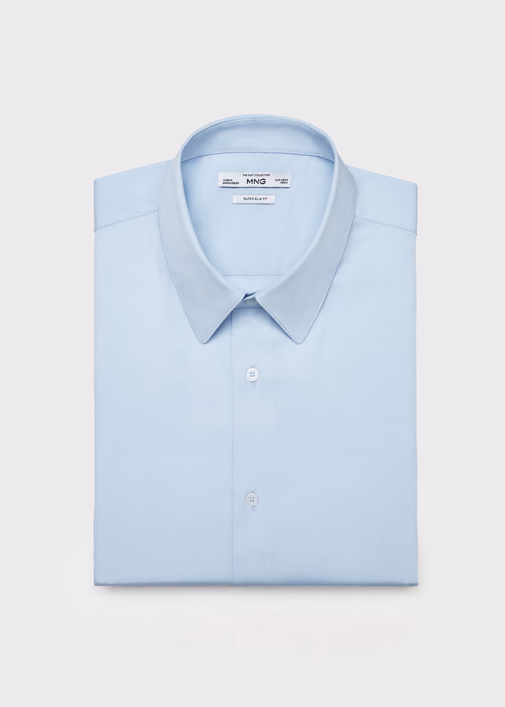 Super slim fit cotton stretch suit shirt - Brown